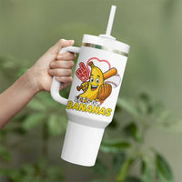 Funny Baseball Tumbler With Handle Lets Go Bananas Fruit Sports Lover Gift