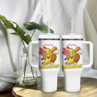 Funny Baseball Tumbler With Handle Lets Go Bananas Fruit Sports Lover Gift
