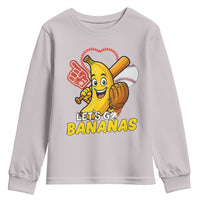 Funny Baseball Youth Sweatshirt Lets Go Bananas Fruit Sports Lover Gift - Wonder Print Shop