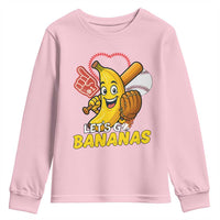 Funny Baseball Youth Sweatshirt Lets Go Bananas Fruit Sports Lover Gift - Wonder Print Shop