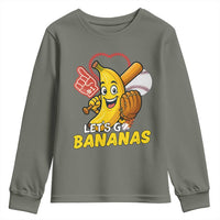 Funny Baseball Youth Sweatshirt Lets Go Bananas Fruit Sports Lover Gift - Wonder Print Shop
