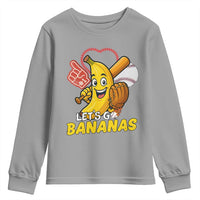 Funny Baseball Youth Sweatshirt Lets Go Bananas Fruit Sports Lover Gift - Wonder Print Shop