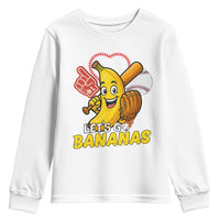 Funny Baseball Youth Sweatshirt Lets Go Bananas Fruit Sports Lover Gift - Wonder Print Shop