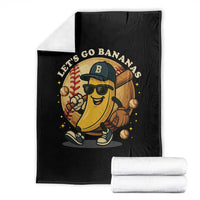 Funny Banana Baseball Throw Blanket Sports Humor Banana Baseball - Wonder Print Shop