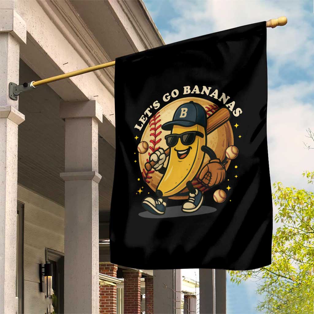 Funny Banana Baseball Garden Flag Sports Humor Banana Baseball - Wonder Print Shop