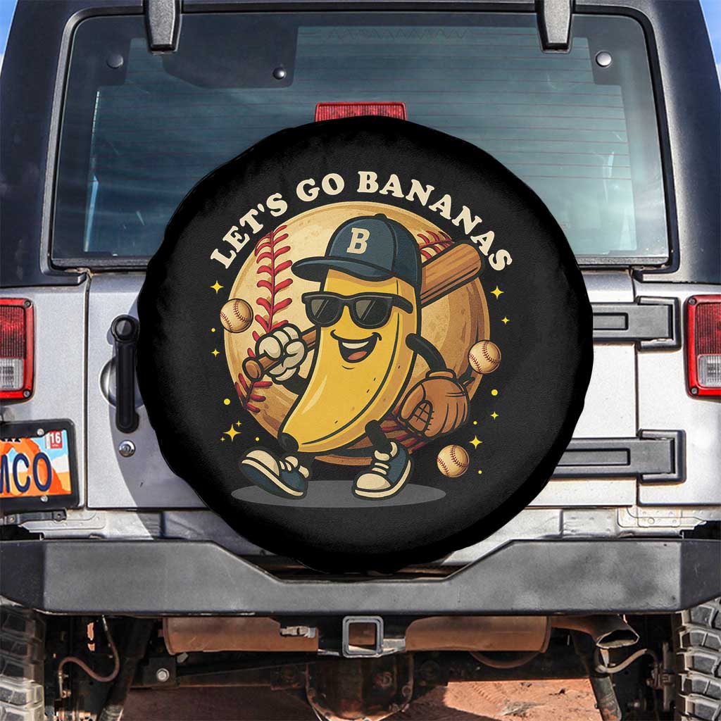 Funny Banana Baseball Spare Tire Cover Sports Humor Banana Baseball - Wonder Print Shop