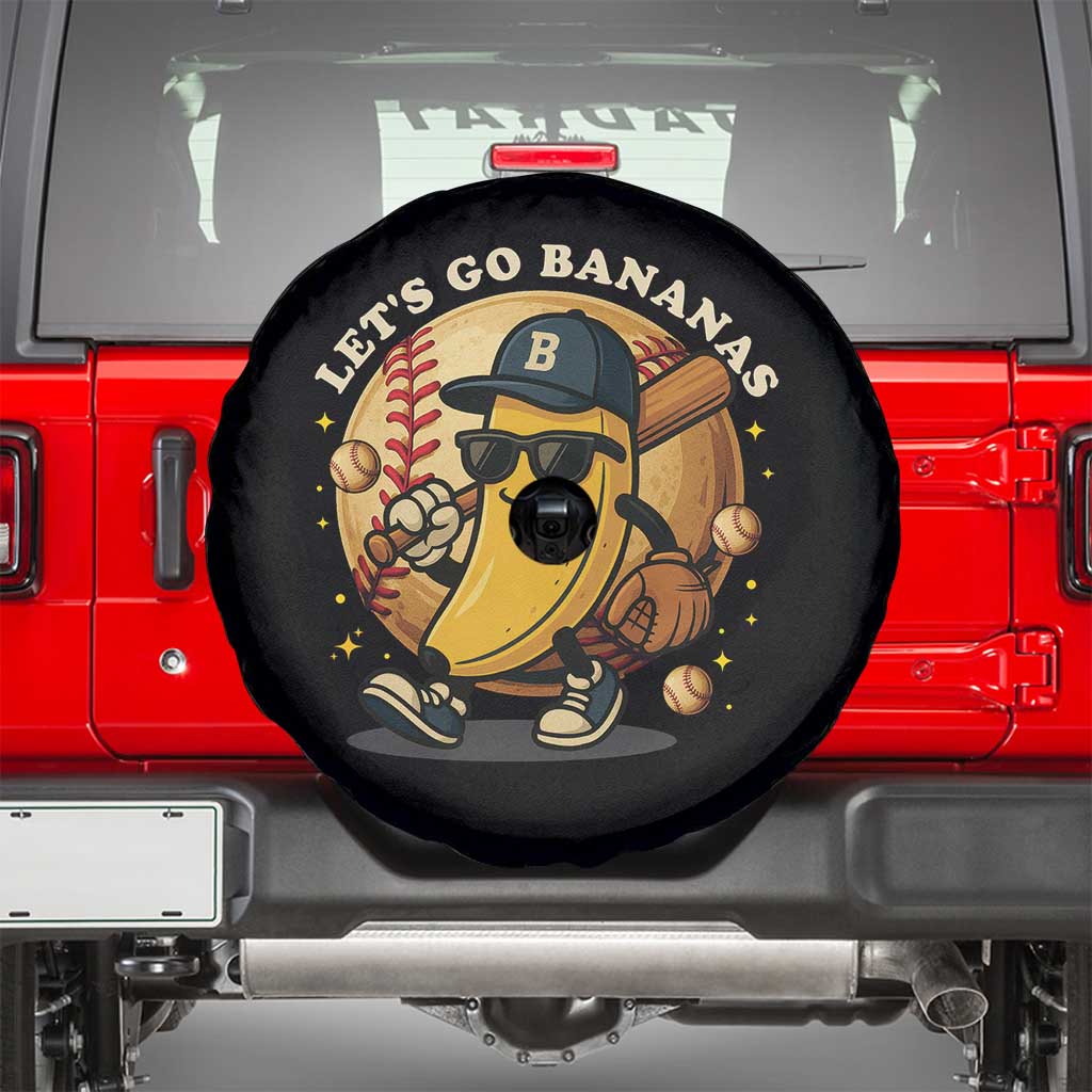 Funny Banana Baseball Spare Tire Cover Sports Humor Banana Baseball - Wonder Print Shop