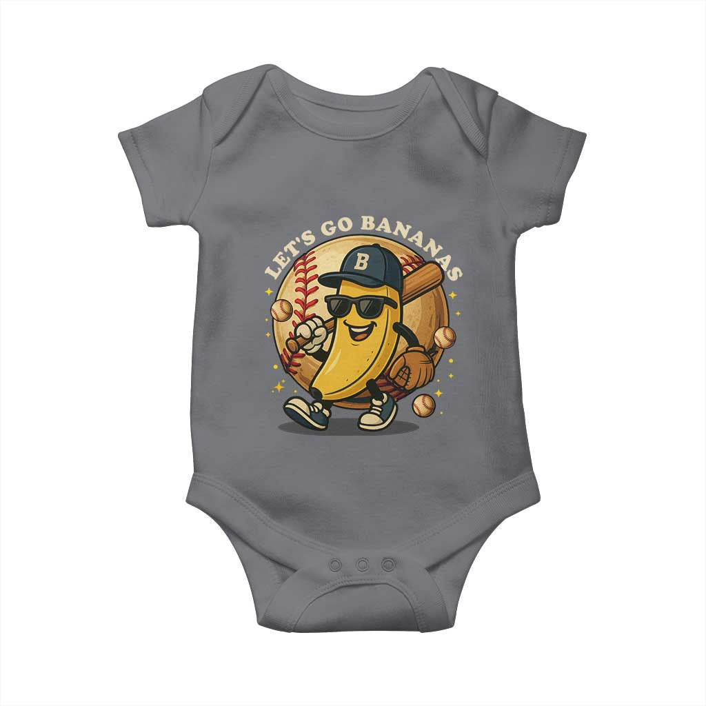 Funny Banana Baseball Baby Onesie Sports Humor Banana Baseball - Wonder Print Shop