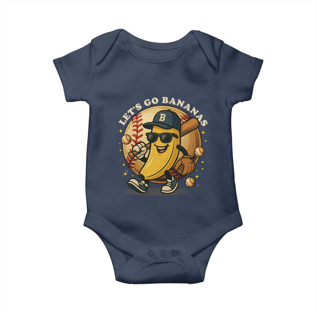 Funny Banana Baseball Baby Onesie Sports Humor Banana Baseball - Wonder Print Shop