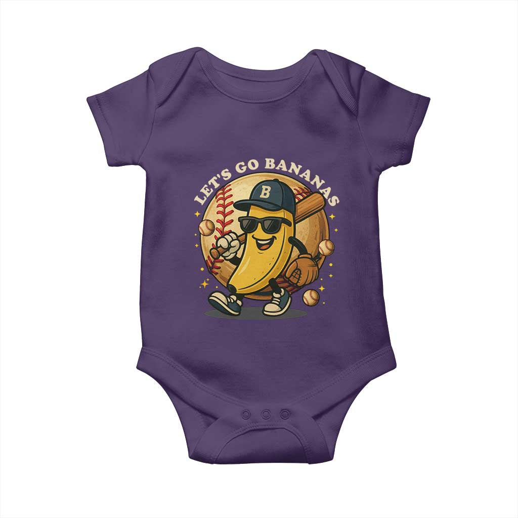 Funny Banana Baseball Baby Onesie Sports Humor Banana Baseball - Wonder Print Shop