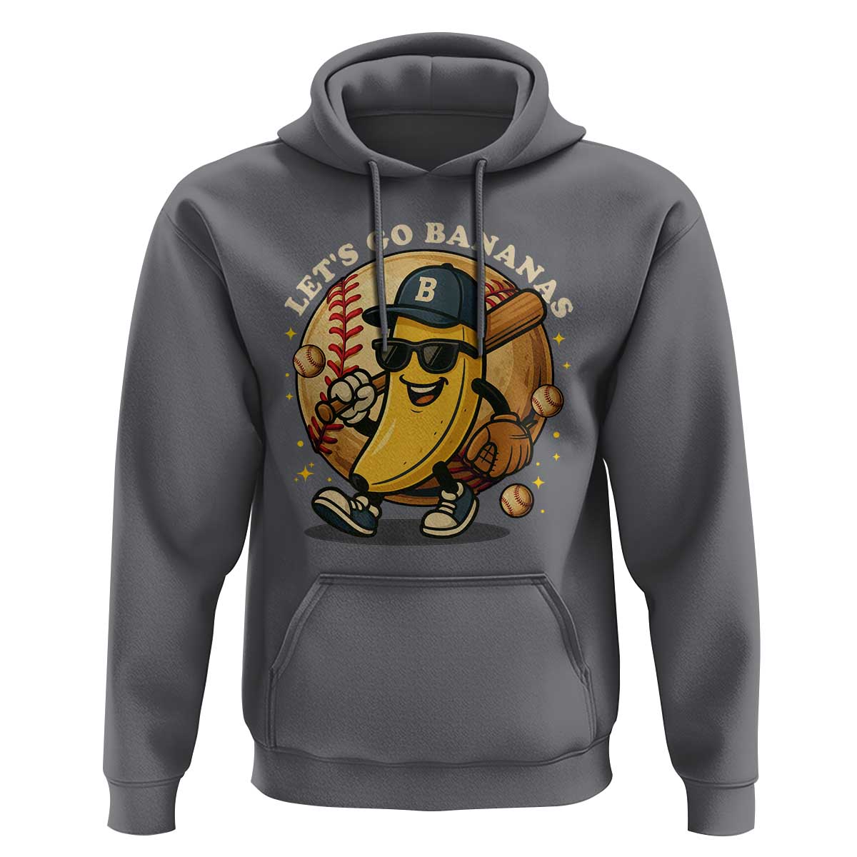 Funny Banana Baseball Hoodie Sports Humor Banana Baseball - Wonder Print Shop