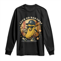 Funny Banana Baseball Long Sleeve Shirt Sports Humor Banana Baseball - Wonder Print Shop