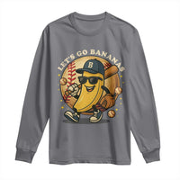 Funny Banana Baseball Long Sleeve Shirt Sports Humor Banana Baseball - Wonder Print Shop