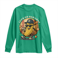Funny Banana Baseball Long Sleeve Shirt Sports Humor Banana Baseball - Wonder Print Shop