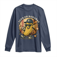 Funny Banana Baseball Long Sleeve Shirt Sports Humor Banana Baseball - Wonder Print Shop