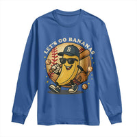 Funny Banana Baseball Long Sleeve Shirt Sports Humor Banana Baseball - Wonder Print Shop