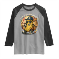 Funny Banana Baseball Raglan Shirt Sports Humor Banana Baseball - Wonder Print Shop