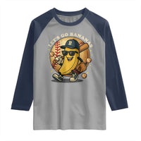 Funny Banana Baseball Raglan Shirt Sports Humor Banana Baseball - Wonder Print Shop