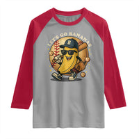 Funny Banana Baseball Raglan Shirt Sports Humor Banana Baseball - Wonder Print Shop
