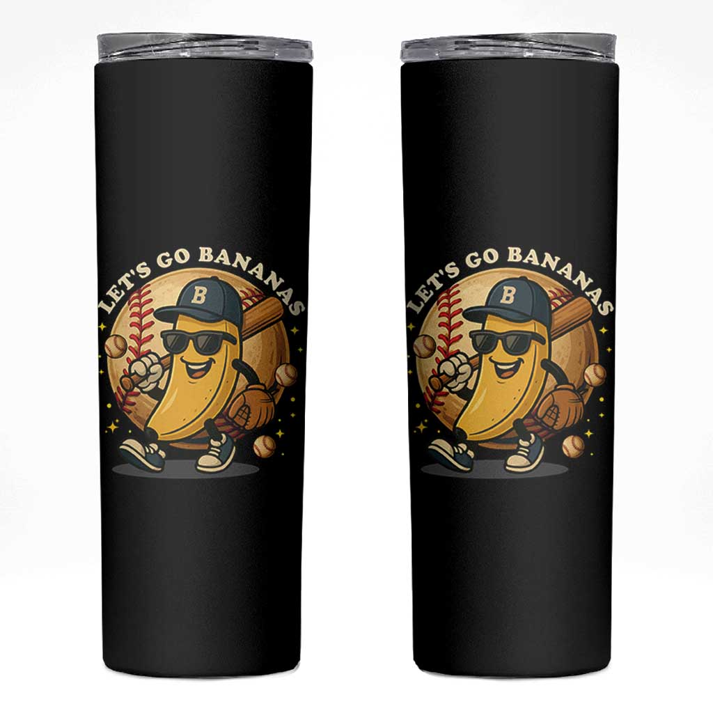 Funny Banana Baseball Skinny Tumbler Sports Humor Banana Baseball