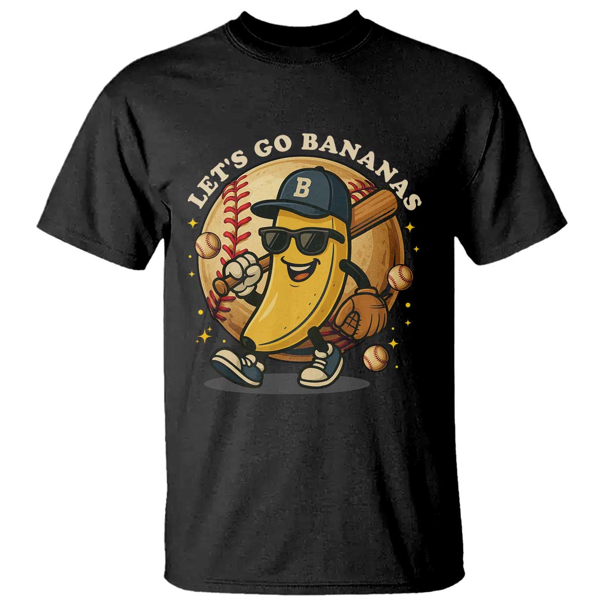 Funny Banana Baseball T Shirt Sports Humor Banana Baseball - Wonder Print Shop