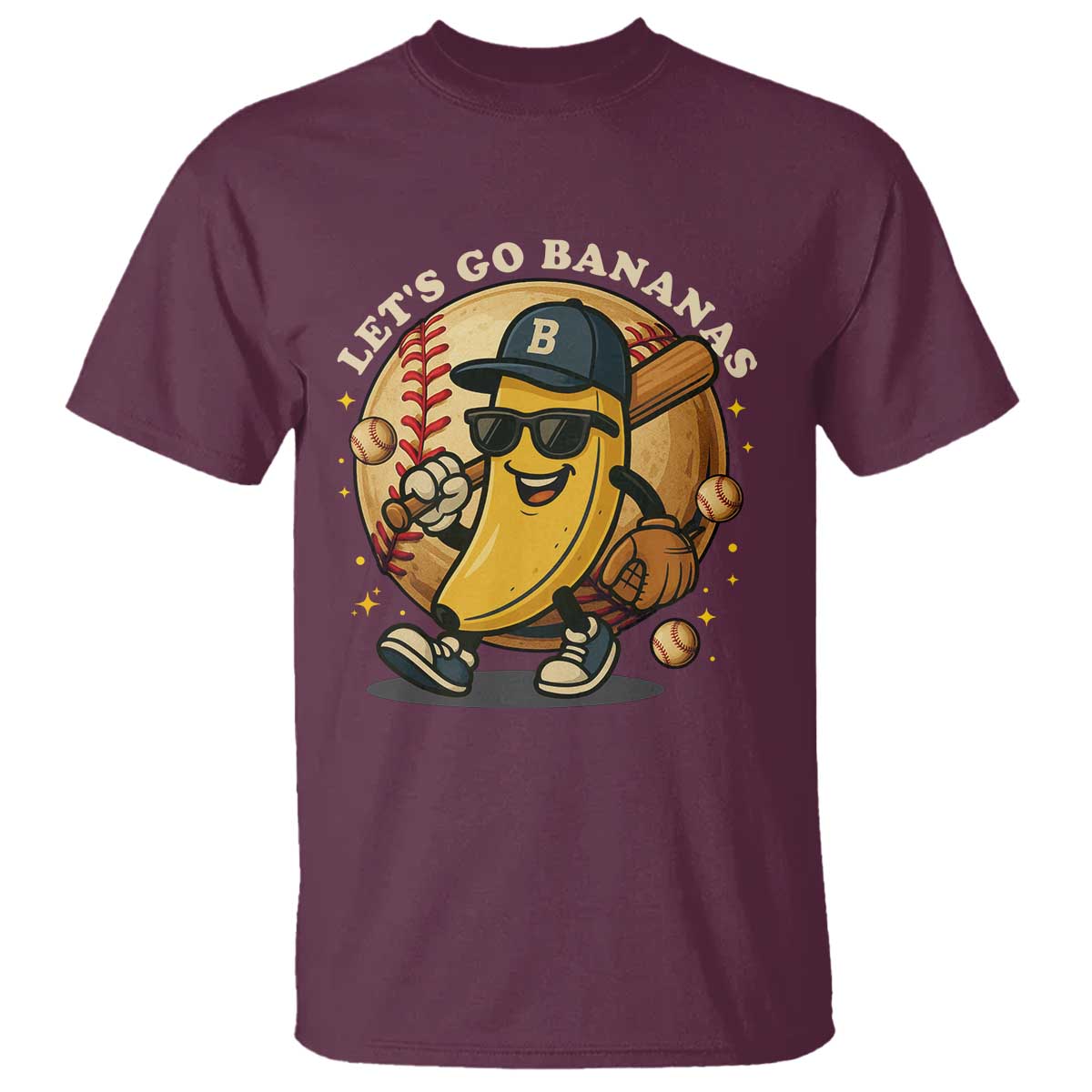 Funny Banana Baseball T Shirt Sports Humor Banana Baseball - Wonder Print Shop