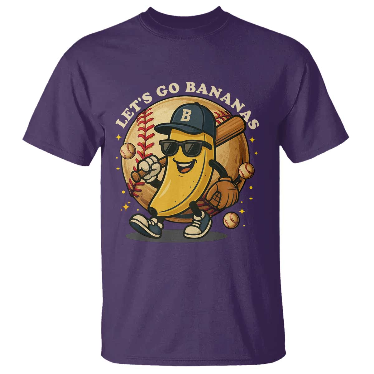 Funny Banana Baseball T Shirt Sports Humor Banana Baseball - Wonder Print Shop