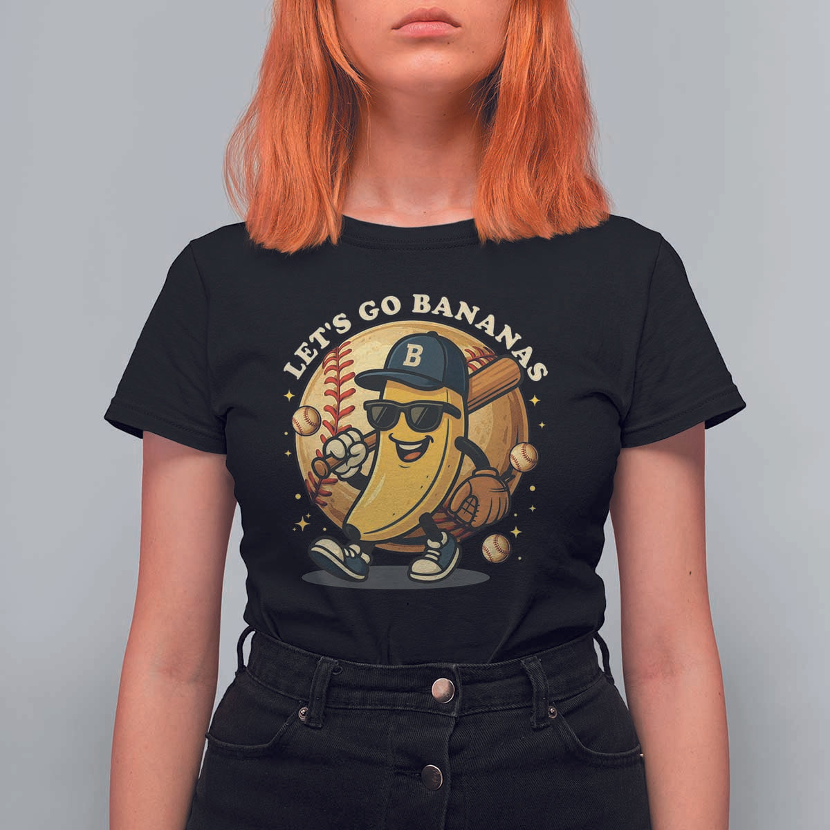 Funny Banana Baseball T Shirt For Women Sports Humor Banana Baseball - Wonder Print Shop
