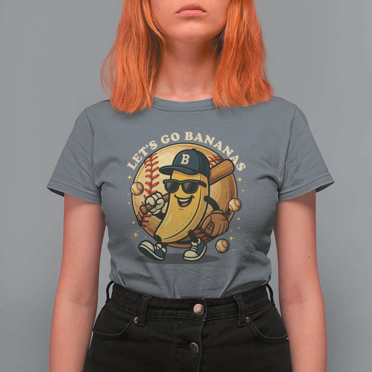 Funny Banana Baseball T Shirt For Women Sports Humor Banana Baseball - Wonder Print Shop