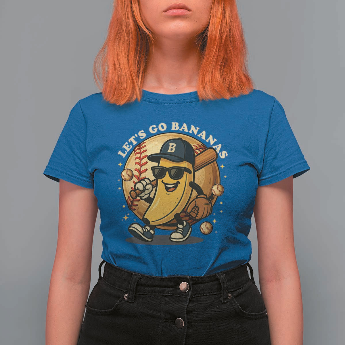 Funny Banana Baseball T Shirt For Women Sports Humor Banana Baseball - Wonder Print Shop