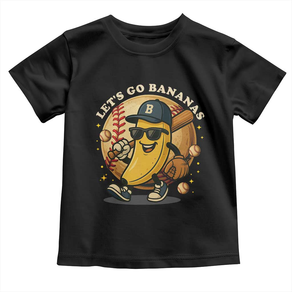Funny Banana Baseball Toddler T Shirt Sports Humor Banana Baseball - Wonder Print Shop