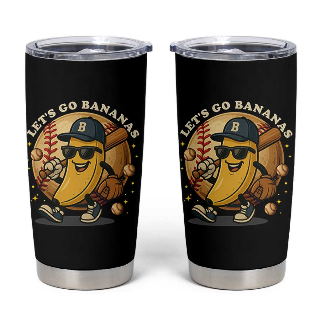 Funny Banana Baseball Tumbler Cup Sports Humor Banana Baseball