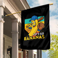 Lets Go Bananas Garden Flag Funny Banana Baseball Fruit Sports Gift - Wonder Print Shop