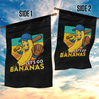 Lets Go Bananas Garden Flag Funny Banana Baseball Fruit Sports Gift - Wonder Print Shop