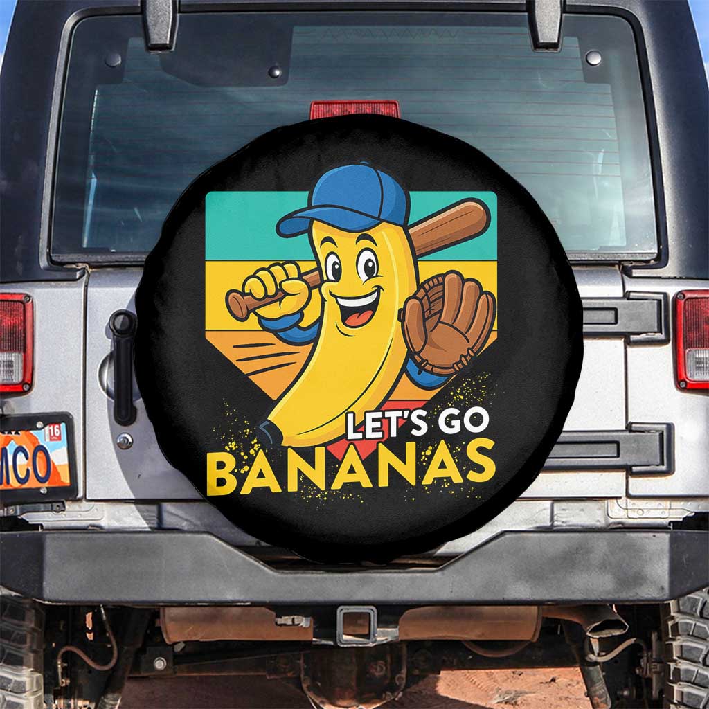 Lets Go Bananas Spare Tire Cover Funny Banana Baseball Fruit Sports Gift - Wonder Print Shop