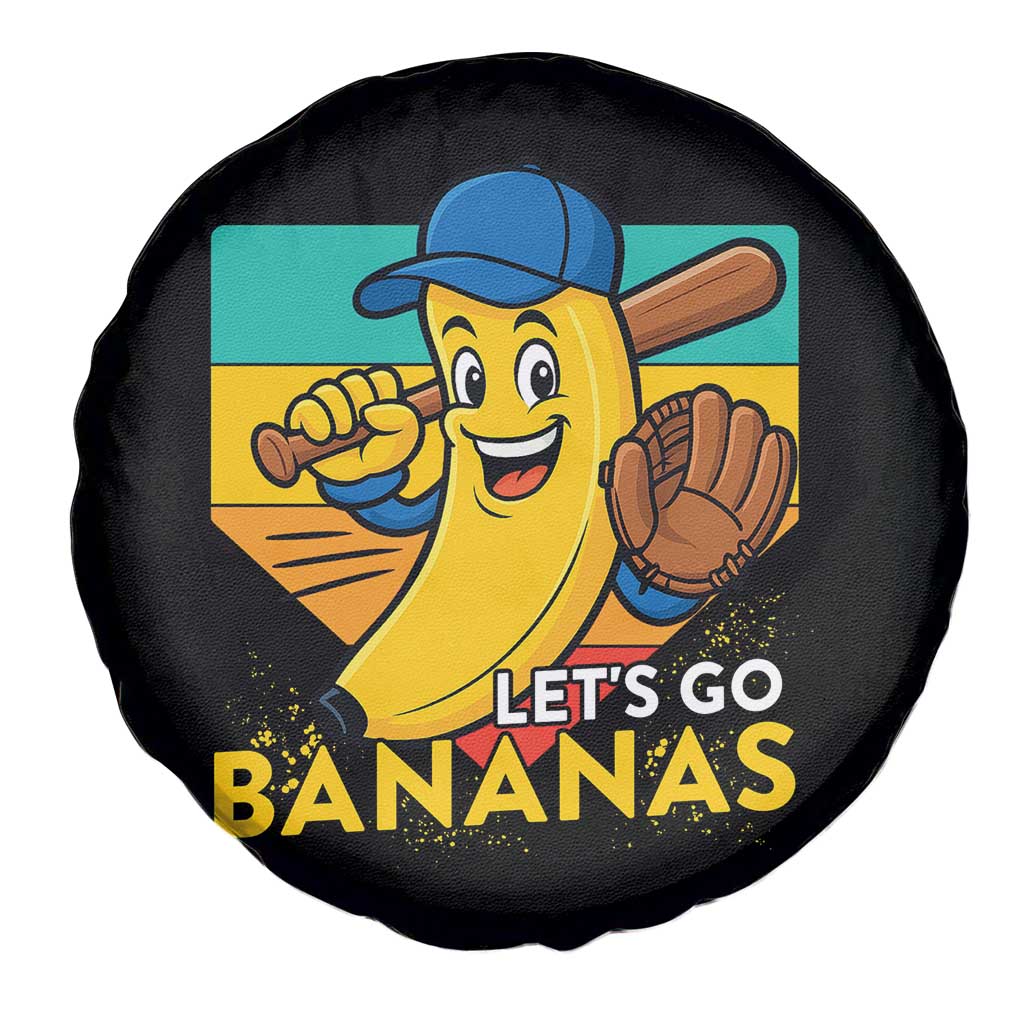 Lets Go Bananas Spare Tire Cover Funny Banana Baseball Fruit Sports Gift - Wonder Print Shop