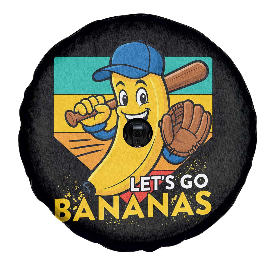 Lets Go Bananas Spare Tire Cover Funny Banana Baseball Fruit Sports Gift - Wonder Print Shop