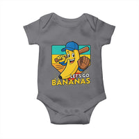 Lets Go Bananas Baby Onesie Funny Banana Baseball Fruit Sports Gift - Wonder Print Shop