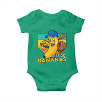 Lets Go Bananas Baby Onesie Funny Banana Baseball Fruit Sports Gift - Wonder Print Shop