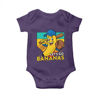 Lets Go Bananas Baby Onesie Funny Banana Baseball Fruit Sports Gift - Wonder Print Shop
