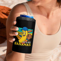 Lets Go Bananas 4 in 1 Can Cooler Tumbler Funny Banana Baseball Fruit Sports Gift