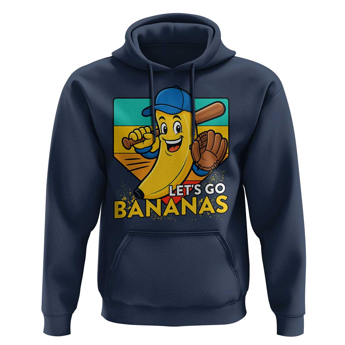 Lets Go Bananas Hoodie Funny Banana Baseball Fruit Sports Gift - Wonder Print Shop