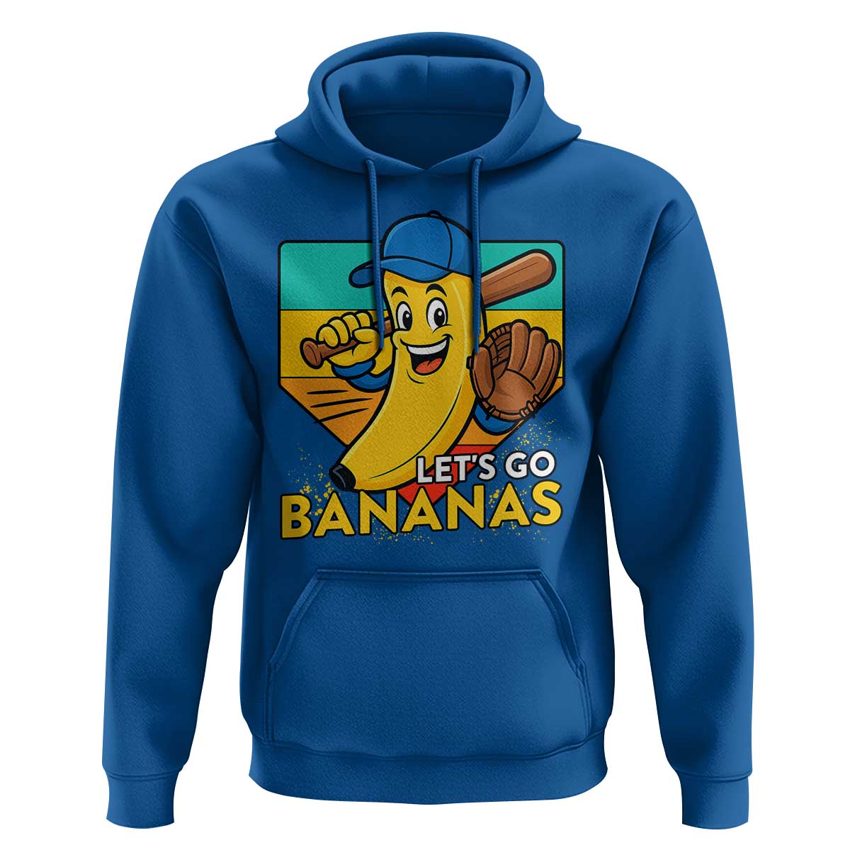 Lets Go Bananas Hoodie Funny Banana Baseball Fruit Sports Gift - Wonder Print Shop