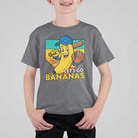 Lets Go Bananas T Shirt For Kid Funny Banana Baseball Fruit Sports Gift - Wonder Print Shop