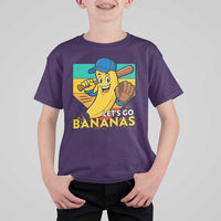 Lets Go Bananas T Shirt For Kid Funny Banana Baseball Fruit Sports Gift - Wonder Print Shop