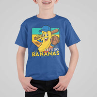 Lets Go Bananas T Shirt For Kid Funny Banana Baseball Fruit Sports Gift - Wonder Print Shop