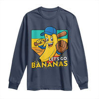 Lets Go Bananas Long Sleeve Shirt Funny Banana Baseball Fruit Sports Gift - Wonder Print Shop