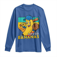 Lets Go Bananas Long Sleeve Shirt Funny Banana Baseball Fruit Sports Gift - Wonder Print Shop