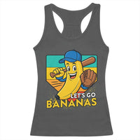 Lets Go Bananas Racerback Tank Top Funny Banana Baseball Fruit Sports Gift - Wonder Print Shop