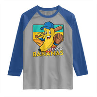 Lets Go Bananas Raglan Shirt Funny Banana Baseball Fruit Sports Gift - Wonder Print Shop